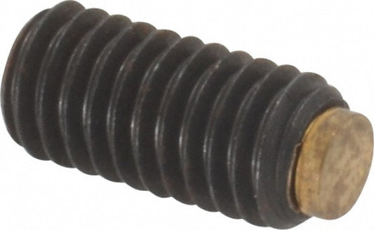 J.W. Winco 913.3-M6-12-MS Set Screw M6 x 1.00 x 12 mm, Soft Tip Point, Steel, Grade 5.8