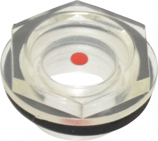 J.W. Winco TLT-G1/2 G 1/2 Thread, 24mm Distance Across Flats, Plastic Oil Level Sight Glasses