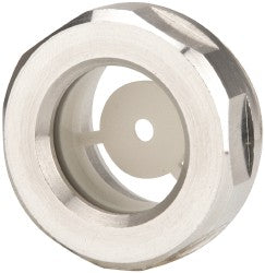 J.W. Winco 743-18-G3/4-A G 3/4 Thread, 30mm Distance Across Flats, Aluminum Oil Level Sight Glasses