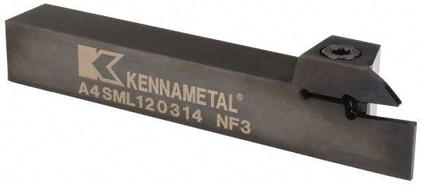 Kennametal 1953180 Indexable Grooving-Cutoff Toolholder A4SML120314, 3 mm Min Groove Width, 14 mm Max Depth of Cut, Left Hand