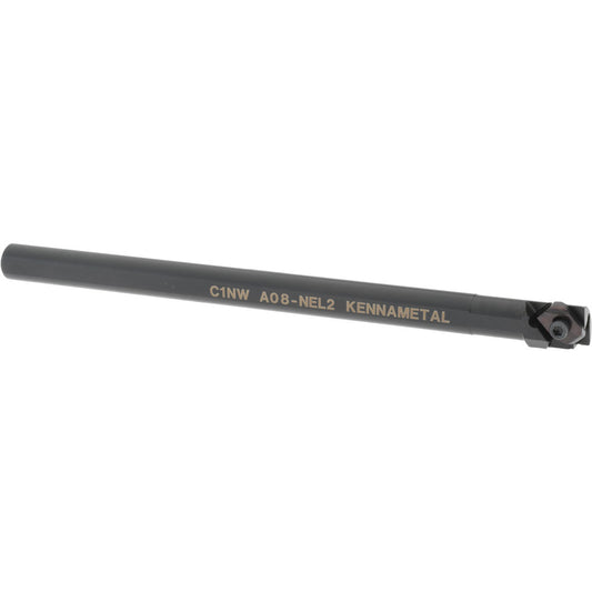 Kennametal 1094825 Indexable Boring Bar A08NEL2, 18.54 mm Min Bore Dia, Left Hand Cut, 1/2" Shank Dia, 3 &deg Lead Angle, Steel