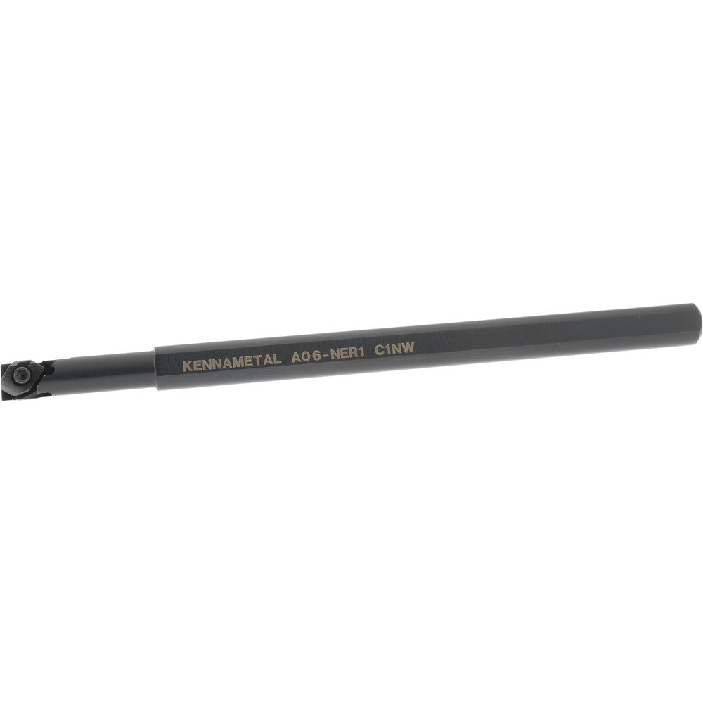 Kennametal 1094826 Indexable Boring Bar A06NER1, 11.18 mm Min Bore Dia, Right Hand Cut, 3/8" Shank Dia, 3 &deg Lead Angle, Steel