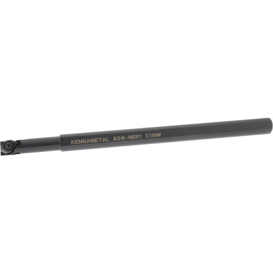 Kennametal 1094826 Indexable Boring Bar A06NER1, 11.18 mm Min Bore Dia, Right Hand Cut, 3/8" Shank Dia, 3 &deg Lead Angle, Steel