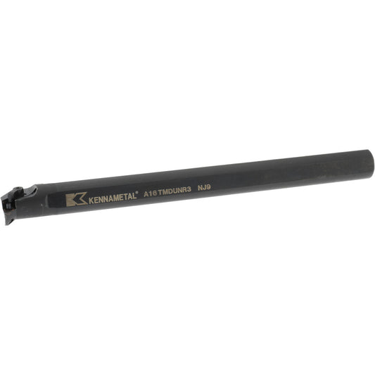 Kennametal 1096444 Indexable Boring Bar A16MDUNR3, 33.02 mm Min Bore Dia, Right Hand Cut, 1" Shank Dia, -3 &deg Lead Angle, Steel