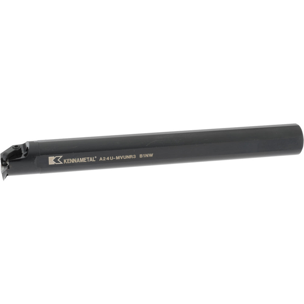 Kennametal 1096467 Indexable Boring Bar A24MVUNR3, 50.8 mm Min Bore Dia, Right Hand Cut, 1-1/2" Shank Dia, -3 &deg Lead Angle, Steel