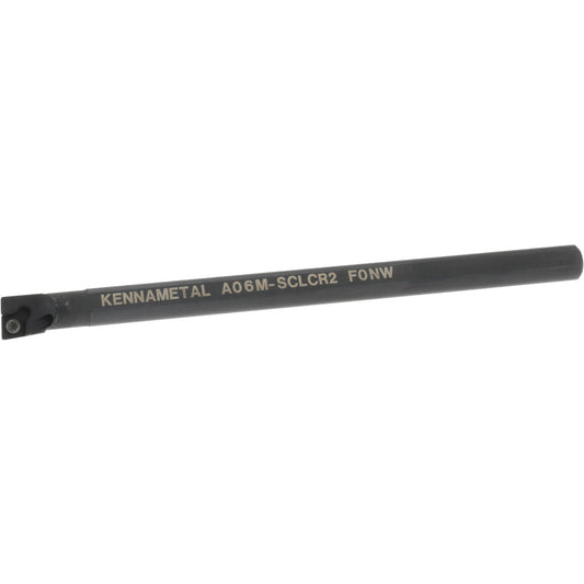 Kennametal 1328582 Indexable Boring Bar A06MSCLCR2, 12.19 mm Min Bore Dia, Right Hand Cut, 3/8" Shank Dia, -5 &deg Lead Angle, Steel