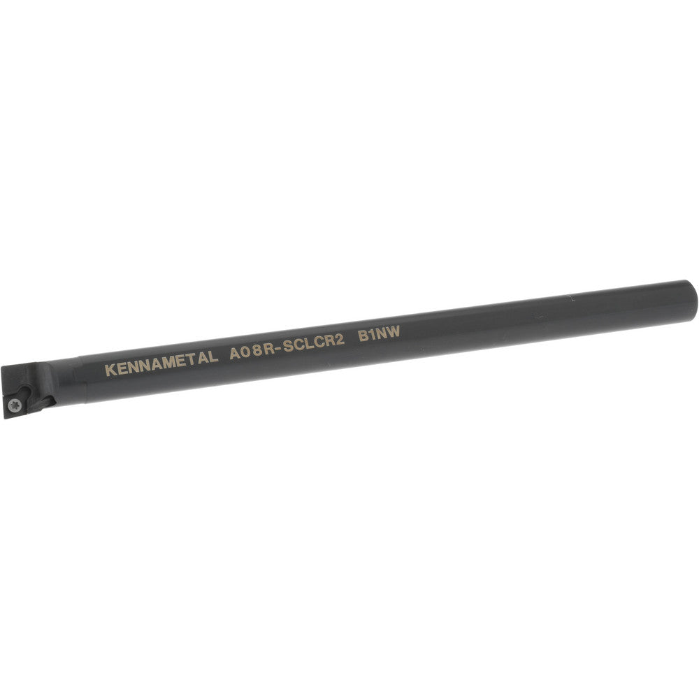 Kennametal 1328584 Indexable Boring Bar A08RSCLCR2, 15.24 mm Min Bore Dia, Right Hand Cut, 1/2" Shank Dia, -5 &deg Lead Angle, Steel