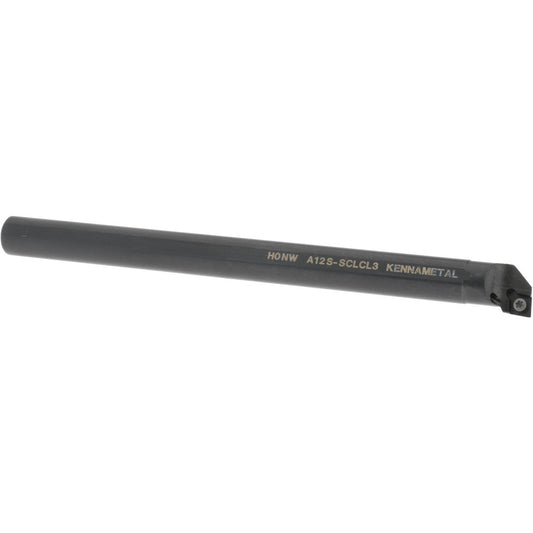 Kennametal 1328591 Indexable Boring Bar A12SSCLCL3, 23.62 mm Min Bore Dia, Left Hand Cut, 3/4" Shank Dia, -5 &deg Lead Angle, Steel