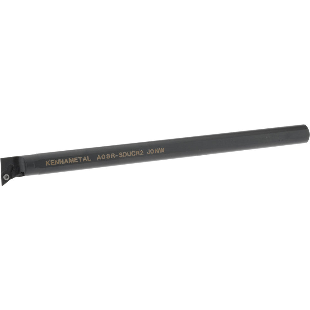 Kennametal 1328619 Indexable Boring Bar A08RSDUCR2, 18.54 mm Min Bore Dia, Right Hand Cut, 1/2" Shank Dia, -3 &deg Lead Angle, Steel