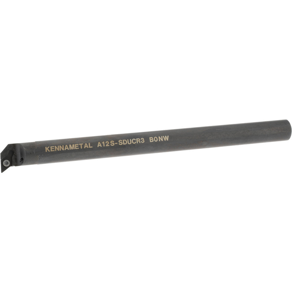 Kennametal 1328625 Indexable Boring Bar A12SSDUCR3, 24.89 mm Min Bore Dia, Right Hand Cut, 3/4" Shank Dia, -3 &deg Lead Angle, Steel