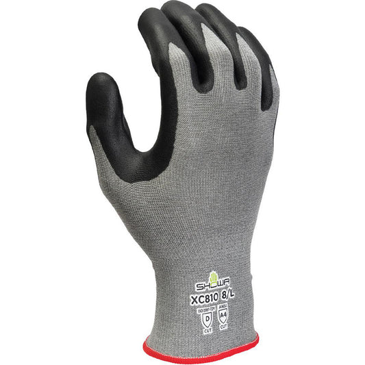 SHOWA XC810XXL-10 Cut & Puncture Resistant Gloves Style Knit  Coating Material Micropore Nitrile  Coating Coverage Palm & Fingertips  Glove Type Cut & Abrasion-Resistant  ANSI/ISEA Cut Resistance Level A4  Primary Material HPPE