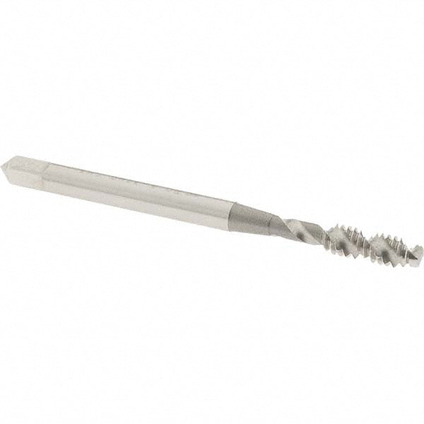 OSG 1412500 Spiral Flute Tap #6-32, UNC, 2 Flute, Bottoming Chamfer, 2B Class of Fit, High-Speed Steel, Bright/Uncoated Finish