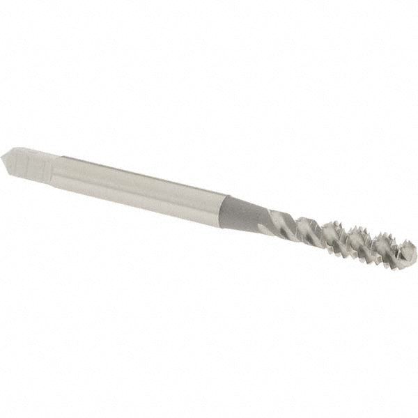 OSG 1412900 Spiral Flute Tap #8-32, UNC, 3 Flute, Bottoming Chamfer, 2B Class of Fit, High-Speed Steel, Bright/Uncoated Finish