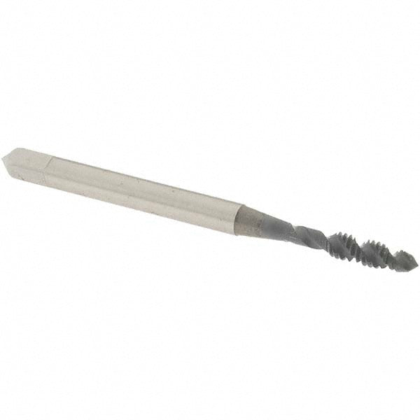 OSG 1406402 Spiral Flute Tap #4-40, UNC, 2 Flute, Plug Chamfer, 2B/3B Class of Fit, High-Speed Steel, elektraLUBE Finish
