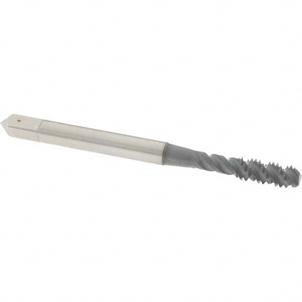 OSG 1412902 Spiral Flute Tap #8-32, UNC, 3 Flute, Bottoming Chamfer, 2B Class of Fit, High-Speed Steel, elektraLUBE Finish