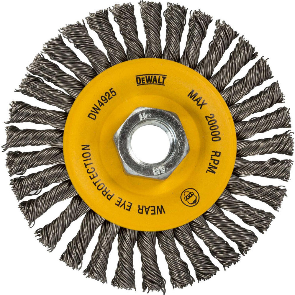 DeWALT DW4925 Wheel Brush 4" Wheel Dia, Knotted