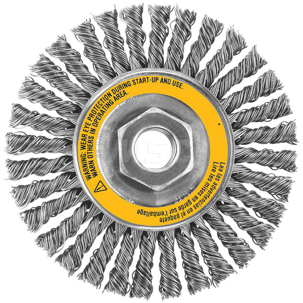 DeWALT DW4927 Wheel Brush 4" Wheel Dia, Knotted