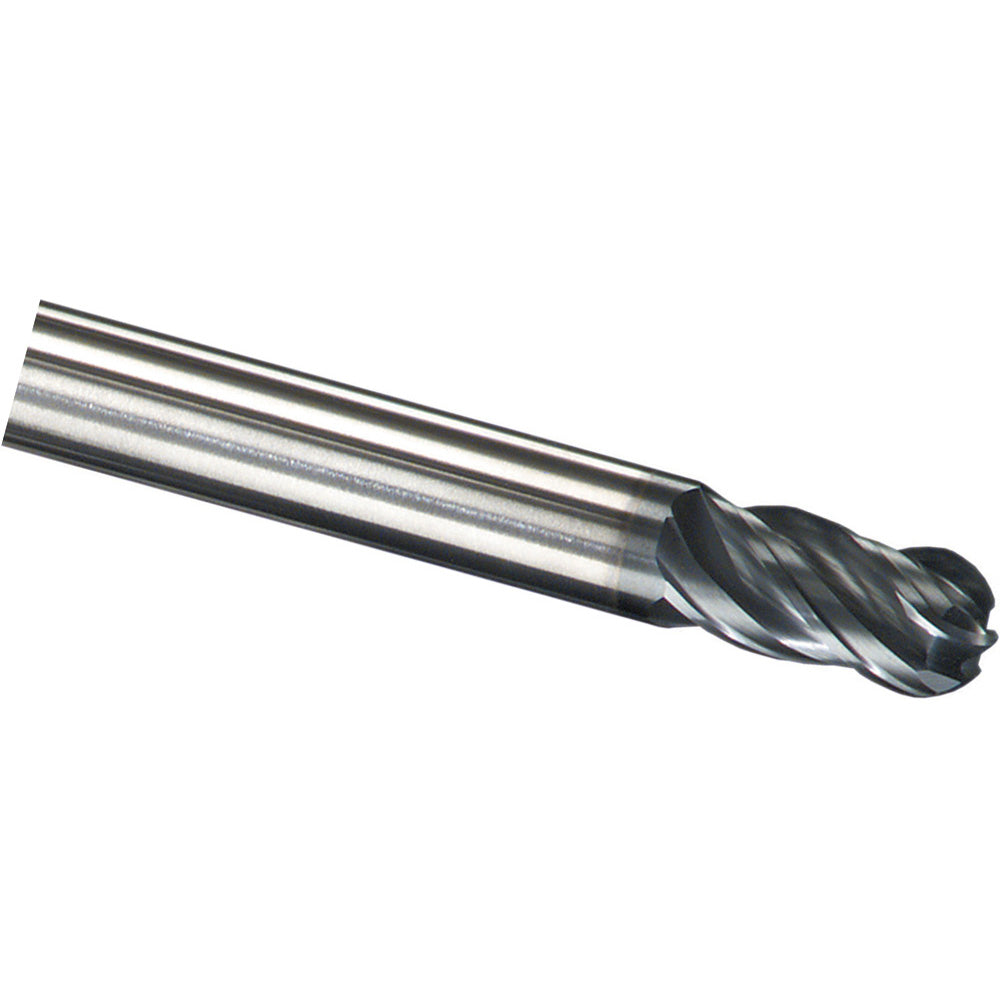 Kyocera SGS Precision Tools 36344 Ball End Mill 0.25" Dia, 0.5" LOC, 4 Flute, Solid Carbide