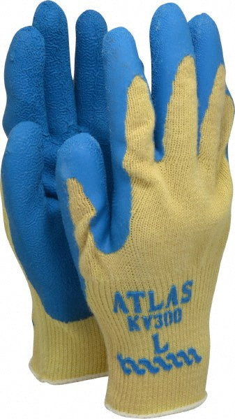 SHOWA KV300L-09 Cut & Abrasion-Resistant Gloves Size L, ANSI Cut A3, Rubber, Kevlar