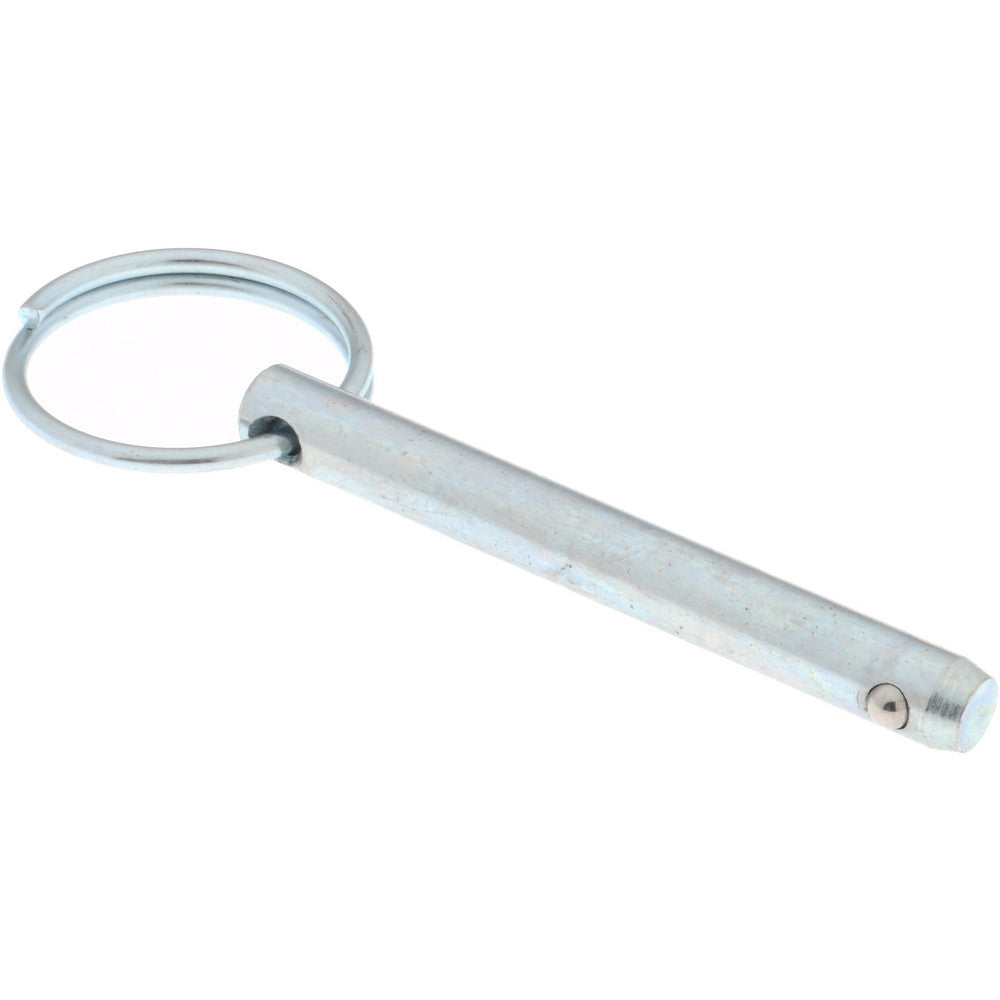 Gibraltar mqr-1052 1/4" Pin Dia, 2" Long, Zinc Plated Steel Ball Lock Hitch Pin