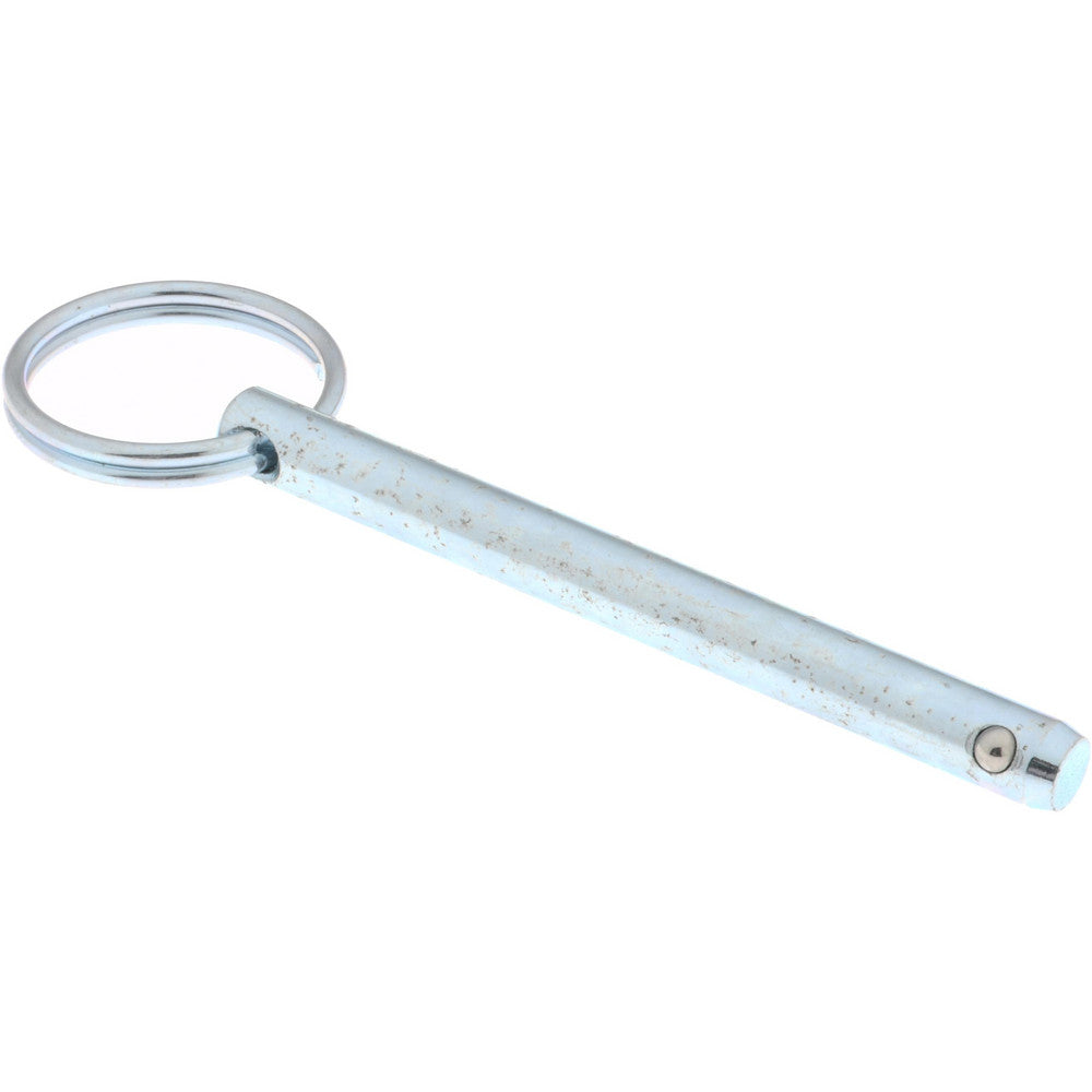 Gibraltar mqr-1057 1/4" Pin Dia, 2-1/2" Long, Zinc Plated Steel Ball Lock Hitch Pin