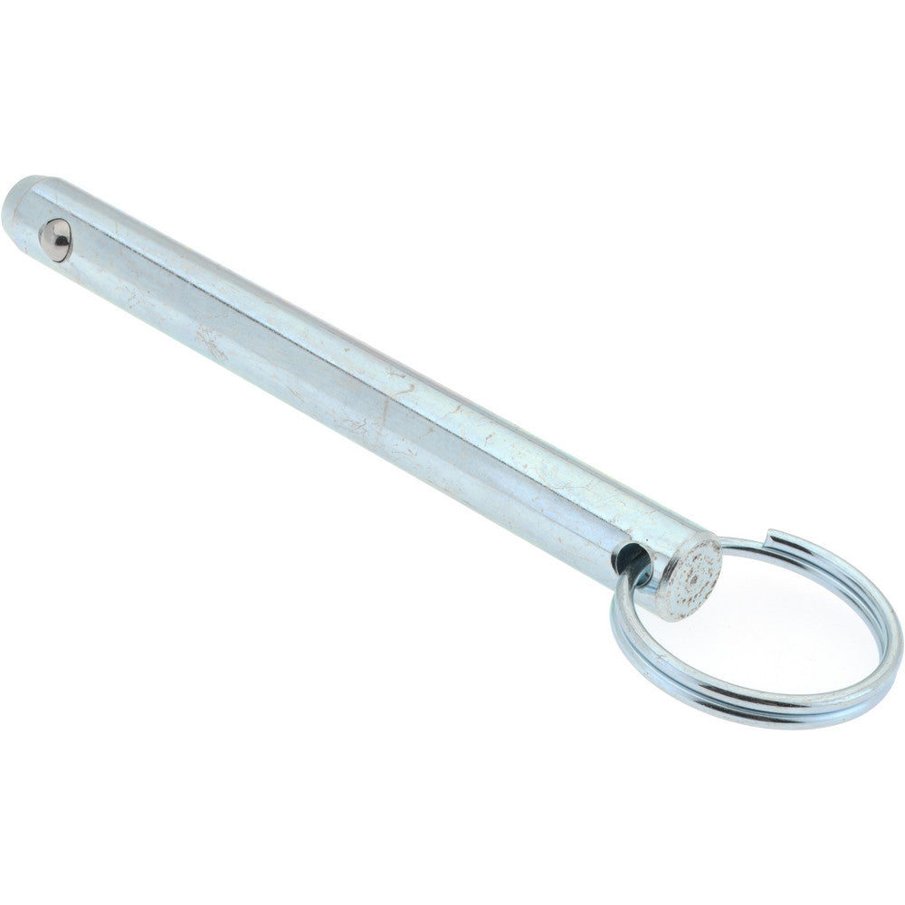 Gibraltar mqr-1148 3/8" Pin Dia, 3-1/2" Long, Zinc Plated Steel Ball Lock Hitch Pin