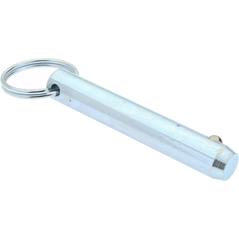 Gibraltar mqr-1194 7/16" Pin Dia, 2-1/2" Long, Zinc Plated Steel Ball Lock Hitch Pin