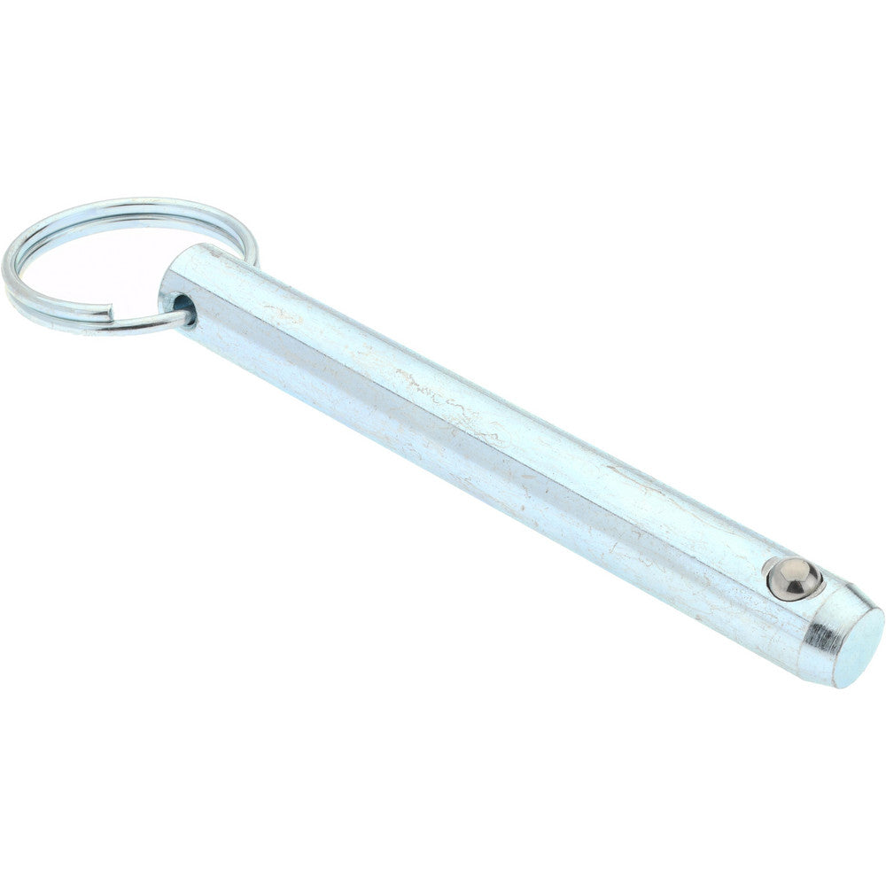 Gibraltar mqr-1264 1/2" Pin Dia, 4" Long, Zinc Plated Steel Ball Lock Hitch Pin
