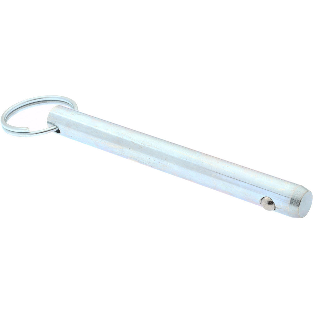 Gibraltar mqr-1269 1/2" Pin Dia, 4-1/2" Long, Zinc Plated Steel Ball Lock Hitch Pin