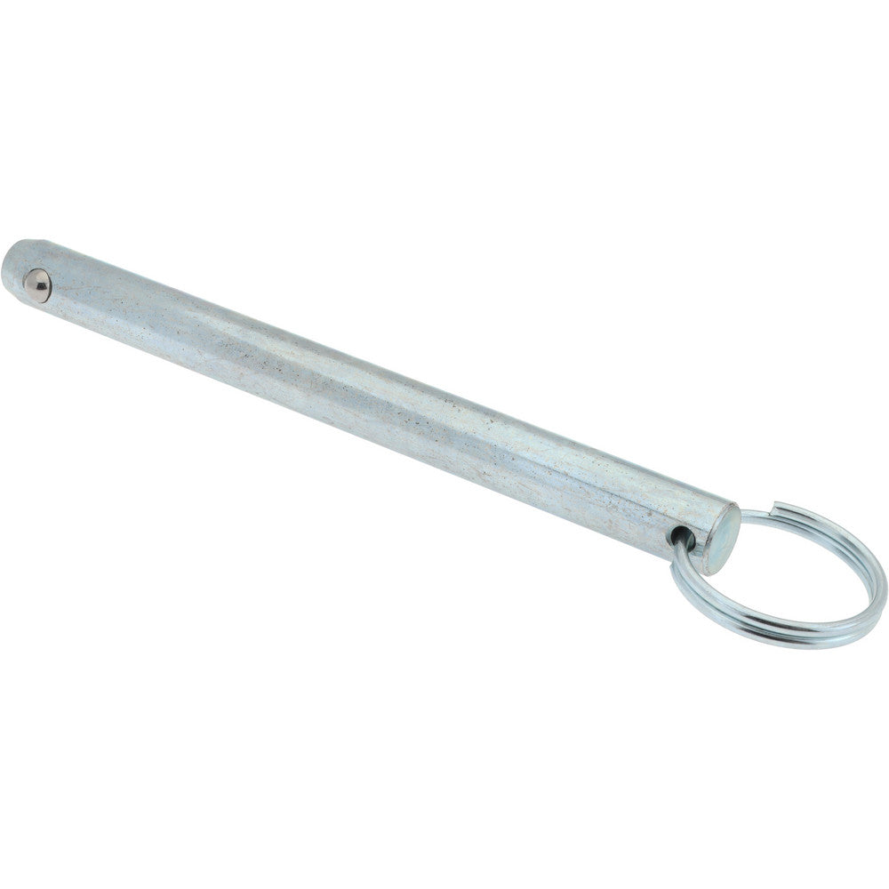Gibraltar mqr-1279 1/2" Pin Dia, 5-1/2" Long, Zinc Plated Steel Ball Lock Hitch Pin