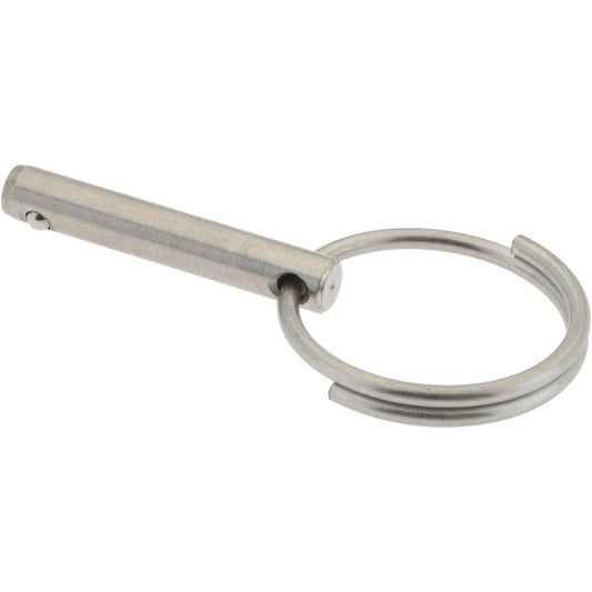 Gibraltar mqr-ss-1005 3/16" Pin Dia, 1" Long, Uncoated Stainless Steel Ball Lock Hitch Pin