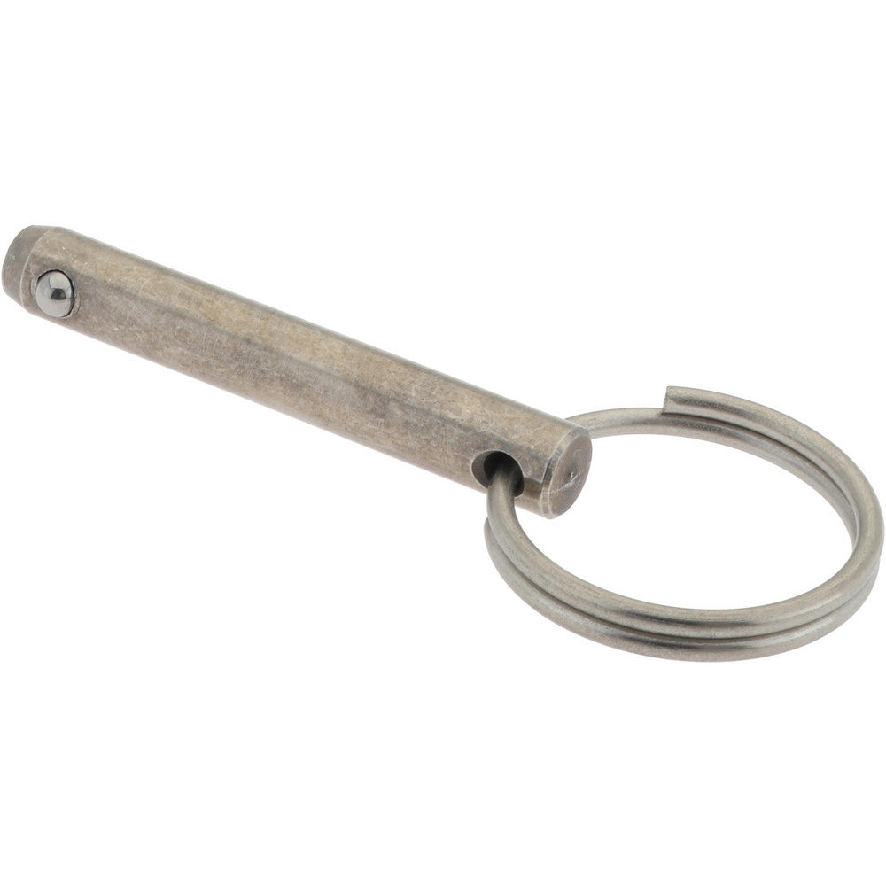 Gibraltar mqr-ss-1047 1/4" Pin Dia, 1-1/2" Long, Uncoated Stainless Steel Ball Lock Hitch Pin