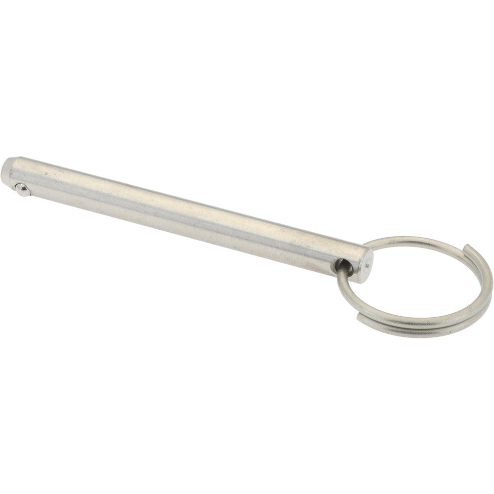 Gibraltar mqr-ss-1057 1/4" Pin Dia, 2-1/2" Long, Uncoated Stainless Steel Ball Lock Hitch Pin