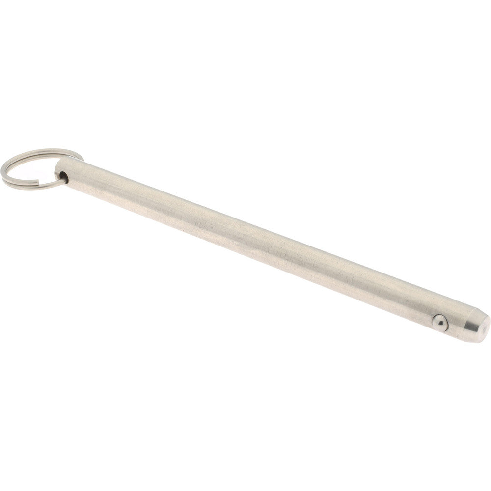 Gibraltar mqr-ss-1168 3/8" Pin Dia, 5-1/2" Long, Uncoated Stainless Steel Ball Lock Hitch Pin