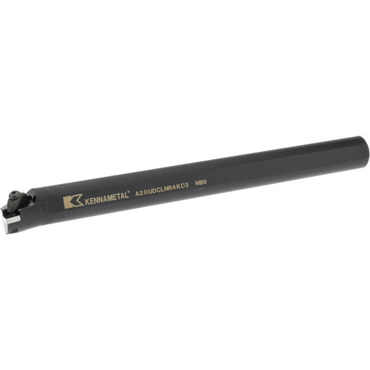 Kennametal 2408519 Indexable Boring Bar A20UDCLNR4KC3, 1.47" Min Bore Dia, Right Hand Cut, 1-1/4" Shank Dia, -5 &deg Lead Angle, Steel