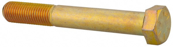 HHCS Made In USA MSC65158693-1 Hex Head Cap Screw 1-8 x 7-1/2", Grade 8 Steel, Zinc Yellow Dichromate Finish