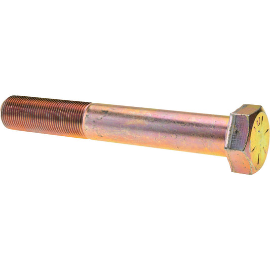HHCS Made In USA C704733 Hex Head Cap Screw 1-14 x 7", Grade 8 Steel, Zinc Yellow Dichromate Finish