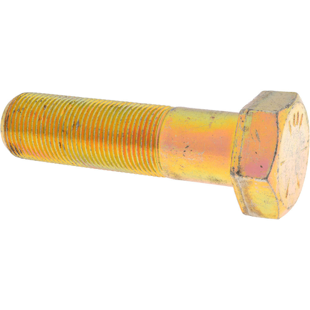 HHCS Made In USA MSC65158834-1 Hex Head Cap Screw 1-14 x 3-3/4", Grade 8 Steel, Zinc Yellow Dichromate Finish