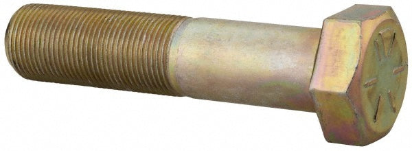 HHCS Made In USA C89740 Hex Head Cap Screw 1-14 x 4-1/2", Grade 8 Steel, Zinc Yellow Dichromate Finish