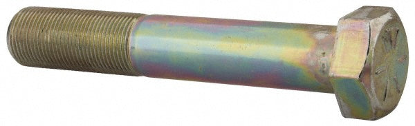 HHCS Made In USA 39525 Hex Head Cap Screw 1-14, 6" Length Under Head, Grade 8 Steel, Yellow Zinc Dichromate Finish