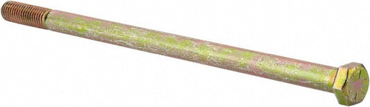 Kanebridge Co. 50160CH8O Hex Head Cap Screw 1/2-13 x 10", Grade 8 Steel, Zinc Yellow Dichromate Finish