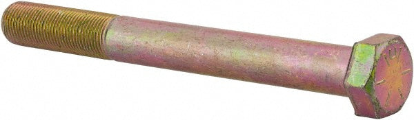 HHCS Made In USA 39486 Hex Head Cap Screw 3/4-16 x 7", Grade 8 Steel, Zinc Yellow Dichromate Finish