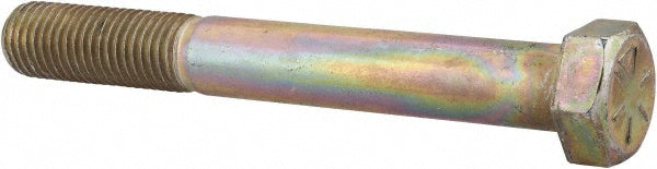 HHCS Made In USA MSC39207 Hex Head Cap Screw 7/8-9 x 7", Grade 8 Steel, Zinc Yellow Dichromate Finish
