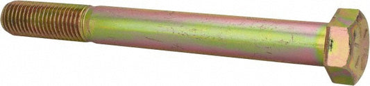 HHCS Made In USA MSC39209 Hex Head Cap Screw 7/8-9 x 8", Grade 8 Steel, Zinc Yellow Dichromate Finish