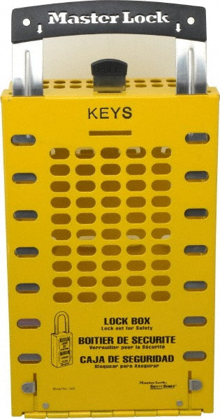 Master Lock 503YLW 3-1/2" Deep x 6-3/8" Wide x 12-3/4" High, Portable & Wall Mount Group Lockout Box