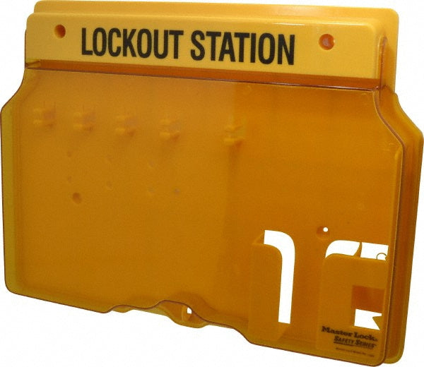 Master Lock 1482B Padlock Lockout Station Empty, 4 Max Locks, Polycarbonate Station
