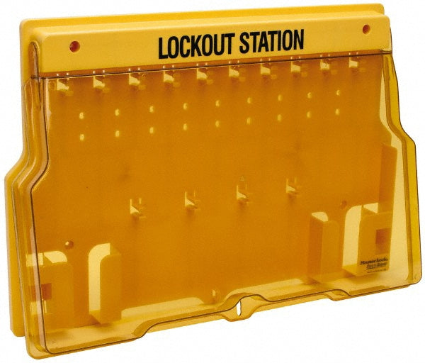 Master Lock 1483B Padlock Lockout Station Empty, 10 Max Locks, Polycarbonate Station
