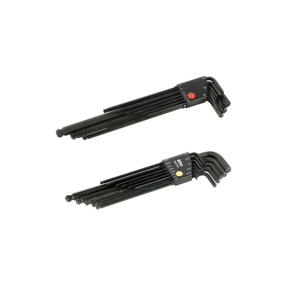 Wiha 36995 22 Piece, L-Key Long Arm Ball End Hex Key Set