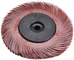 3M 7100138299 Radial Bristle Brush Plain Arbor Connection, 1" Arbor Hole