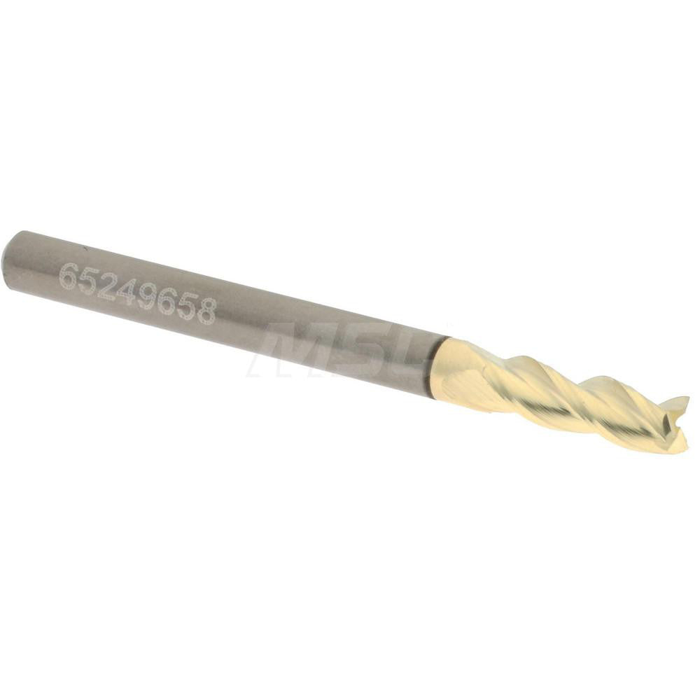 Accupro 314445 Square End Mill 1/8" Dia, 5/16" LOC, 3 Flute, Solid Carbide
